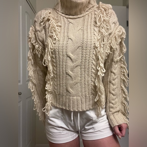 FOREVER21/ fringe knit sweater - Picture 3 of 8